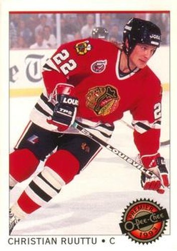 #2 Christian Ruuttu - Chicago Blackhawks - 1992-93 O-Pee-Chee Premier Hockey