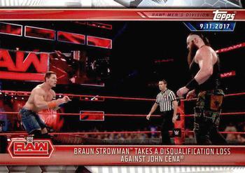 #2 Braun Strowman Takes a Disqualification Loss Against John Cena - 2019 Topps WWE Road to Wrestlemania Wrestling