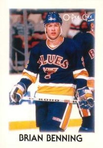 #2 Brian Benning - St. Louis Blues - 1987-88 O-Pee-Chee Minis Hockey