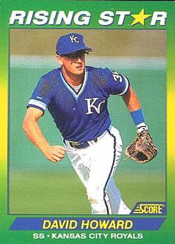 #2 David Howard - Kansas City Royals - 1992 Score 100 Rising Stars Baseball