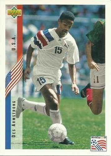 #2 Desmond Armstrong - USA - 1994 Upper Deck World Cup Contenders English/Spanish Soccer