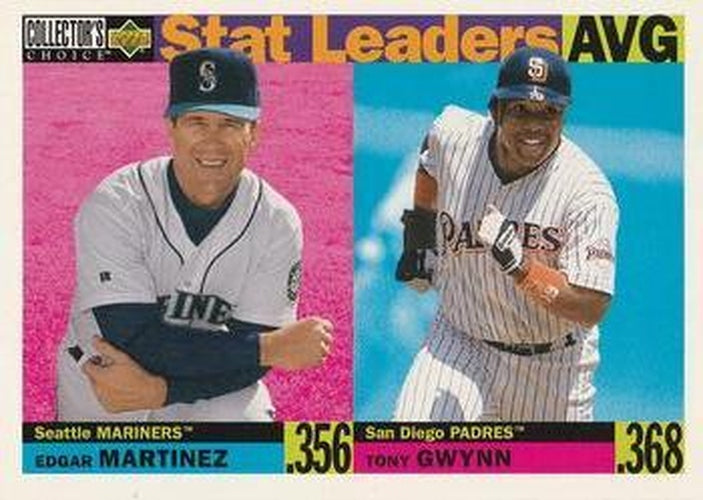 #2 Edgar Martinez / Tony Gwynn - Seattle Mariners / San Diego Padres - 1996 Collector's Choice Baseball