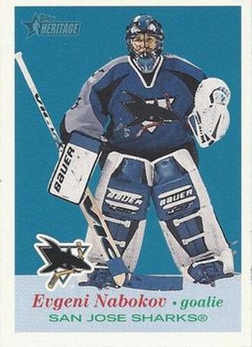 #2 Evgeni Nabokov - San Jose Sharks - 2001-02 Topps Heritage Hockey
