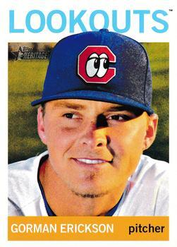 #2 Gorman Erickson - Chattanooga Lookouts - 2013 Topps Heritage Minor League Baseball
