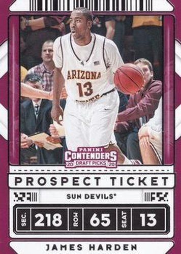 #2 James Harden - Arizona State Sun Devils - 2020 Panini Contenders Draft Picks Basketball