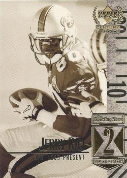 #2 Jerry Rice - San Francisco 49ers - 1999 Upper Deck Century Legends Football