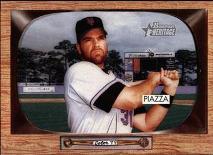 #2 Mike Piazza - New York Mets - 2004 Bowman Heritage Baseball