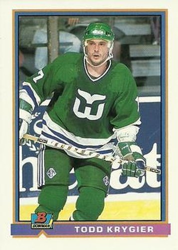 #2 Todd Krygier - Hartford Whalers - 1991-92 Bowman Hockey