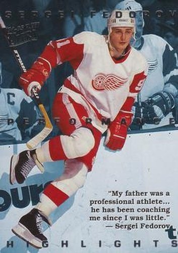 #2 Sergei Fedorov - Detroit Red Wings - 1994-95 Ultra Hockey - Sergei Fedorov Highlights