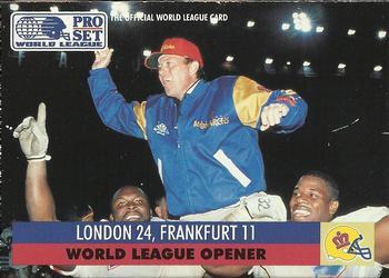 #2 World League Opener - London Monarchs / Frankfurt Galaxy - 1991 Pro Set - WLAF Inserts Football