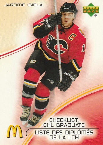 #CG2 Jarome Iginla - Calgary Flames - 2005-06 Upper Deck McDonald's Hockey - CHL Graduates