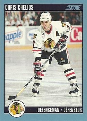 #2 Chris Chelios - Chicago Blackhawks - 1992-93 Score Canadian Hockey