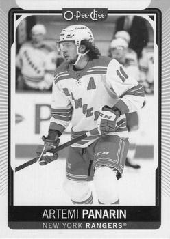#2b Artemi Panarin - Black & White - New York Rangers - 2021-22 O-Pee-Chee Hockey