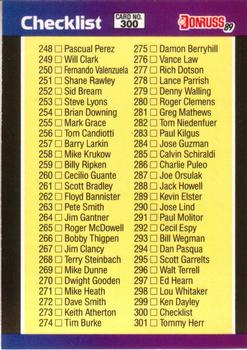 #300 Checklist 248-357 - 1989 Donruss Baseball