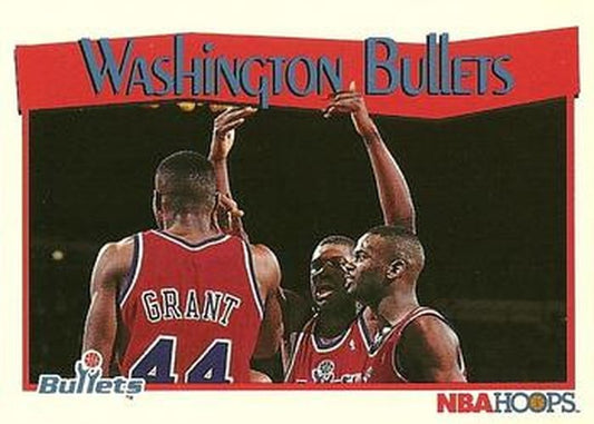 #300 Washington Bullets - Washington Bullets - 1991-92 Hoops Basketball