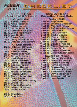 #300 Checklist - 1996-97 Fleer Basketball