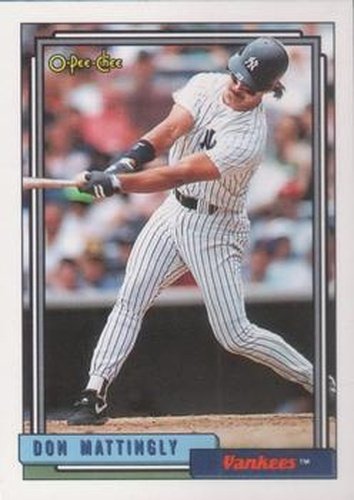 #300 Don Mattingly - New York Yankees - 1992 O-Pee-Chee Baseball