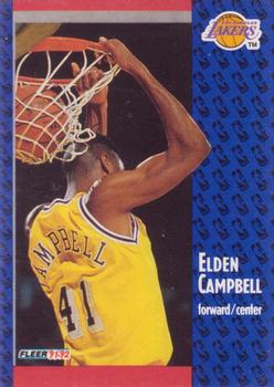 #300 Elden Campbell - Los Angeles Lakers - 1991-92 Fleer Basketball