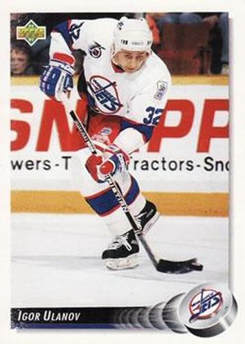 #300 Igor Ulanov - Winnipeg Jets - 1992-93 Upper Deck Hockey