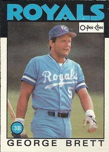 #300 George Brett - Kansas City Royals - 1986 O-Pee-Chee Baseball