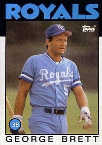 #300 George Brett - Kansas City Royals - 1986 Topps Baseball