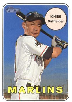 #300 Ichiro - Miami Marlins - 2018 Topps Heritage Baseball