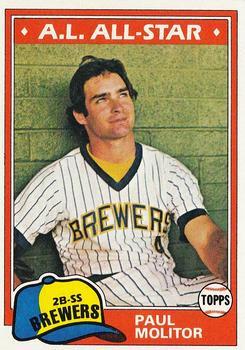 #300 Paul Molitor - Milwaukee Brewers - 1981 Topps Baseball