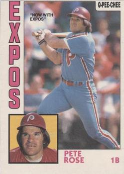 #300 Pete Rose - Montreal Expos - 1984 O-Pee-Chee Baseball