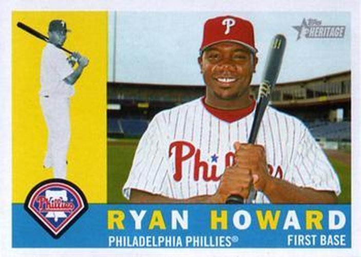 #300 Ryan Howard - Philadelphia Phillies - 2009 Topps Heritage Baseball