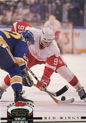 #300 Sergei Fedorov - Detroit Red Wings - 1992-93 Stadium Club Hockey