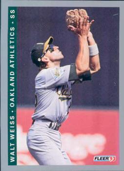 #300 Walt Weiss - Oakland Athletics - 1993 Fleer Baseball