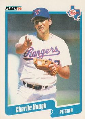 #300 Charlie Hough - Texas Rangers - 1990 Fleer USA Baseball