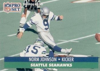 #300 Norm Johnson - Seattle Seahawks - 1991 Pro Set Football