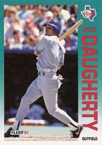 #300 Jack Daugherty - Texas Rangers - 1992 Fleer Baseball