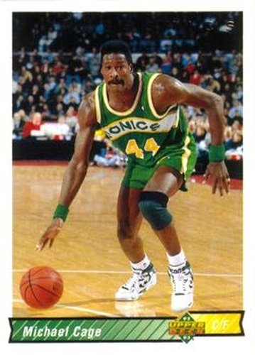 #300 Michael Cage - Seattle SuperSonics - 1992-93 Upper Deck Basketball