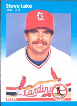 #300 Steve Lake - St. Louis Cardinals - 1987 Fleer Baseball
