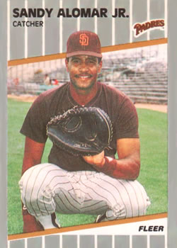 #300 Sandy Alomar Jr. - San Diego Padres - 1989 Fleer Baseball