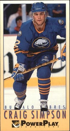 #301 Craig Simpson - Buffalo Sabres - 1993-94 Fleer PowerPlay Hockey