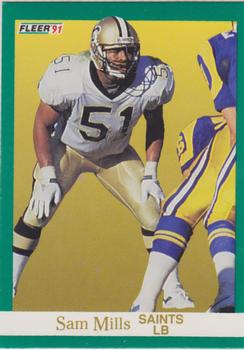 #301 Sam Mills - New Orleans Saints - 1991 Fleer Football