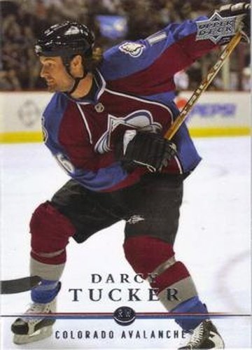 #301 Darcy Tucker - Colorado Avalanche - 2008-09 Upper Deck Hockey