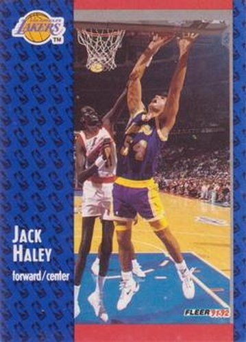 #301 Jack Haley - Los Angeles Lakers - 1991-92 Fleer Basketball