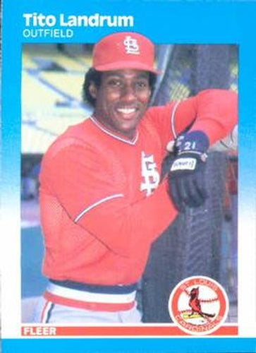 #301 Tito Landrum - St. Louis Cardinals - 1987 Fleer Baseball