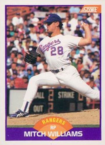 #301 Mitch Williams - Texas Rangers - 1989 Score Baseball