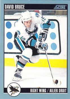 #301 David Bruce - San Jose Sharks - 1992-93 Score Canadian Hockey