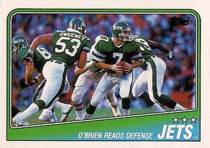 #301 Jets Team Leaders - Ken O'Brien - New York Jets - 1988 Topps Football