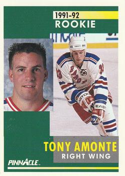 #301 Tony Amonte - New York Rangers - 1991-92 Pinnacle Hockey