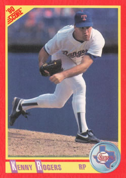 #301 Kenny Rogers - Texas Rangers - 1990 Score Baseball