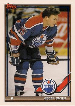 #301 Geoff Smith - Edmonton Oilers - 1991-92 Topps Hockey