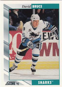 #301 David Bruce - San Jose Sharks - 1992-93 Score USA Hockey