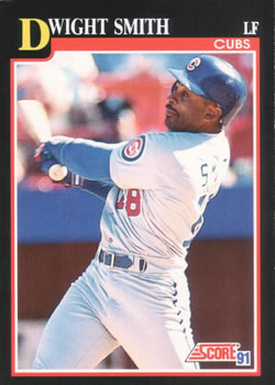 #301 Dwight Smith - Chicago Cubs - 1991 Score Baseball